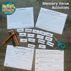 Memory Verse activities